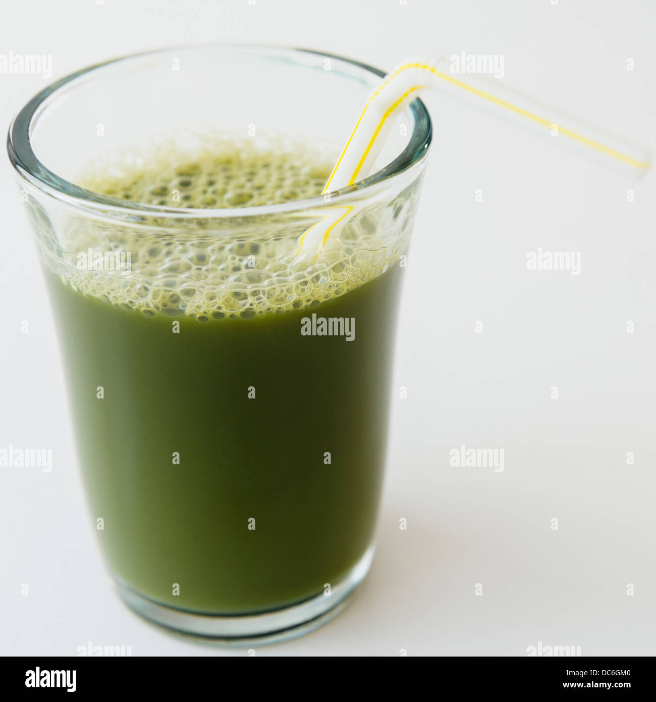 Studio shot del frullato verde Foto Stock