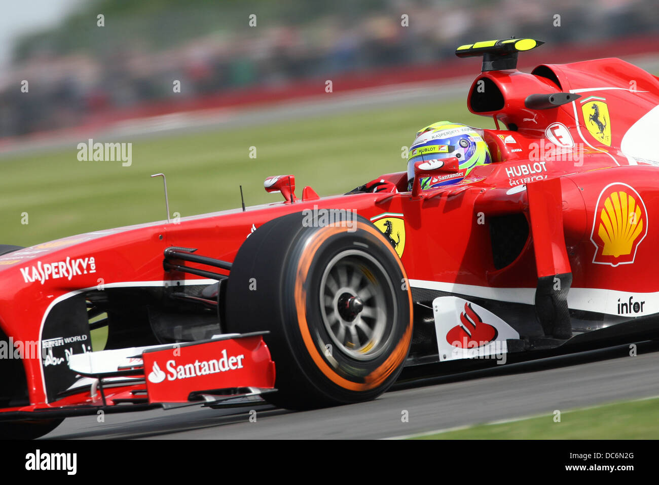 Felipe Massa, Ferrari F1 al 2013 F1 Gran Premio di Gran Bretagna a Silverstone. Foto Stock