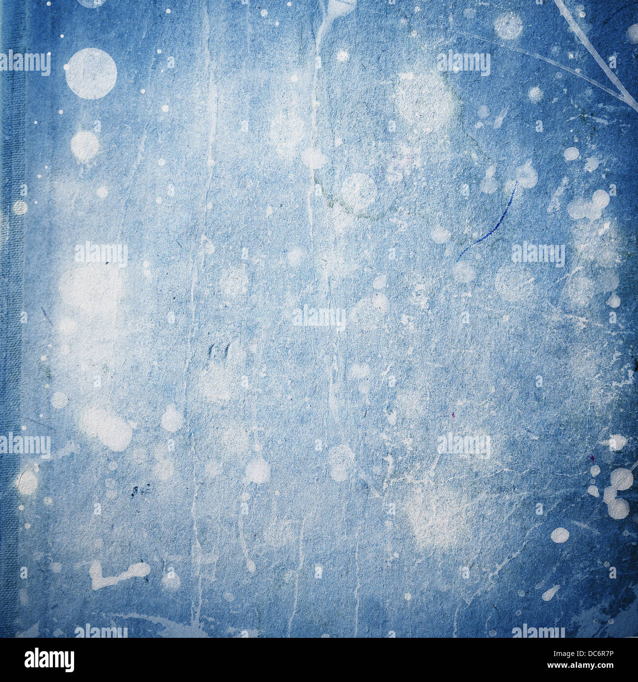Grunge carta blu texture, vintage sfondo ad acquerello Foto Stock