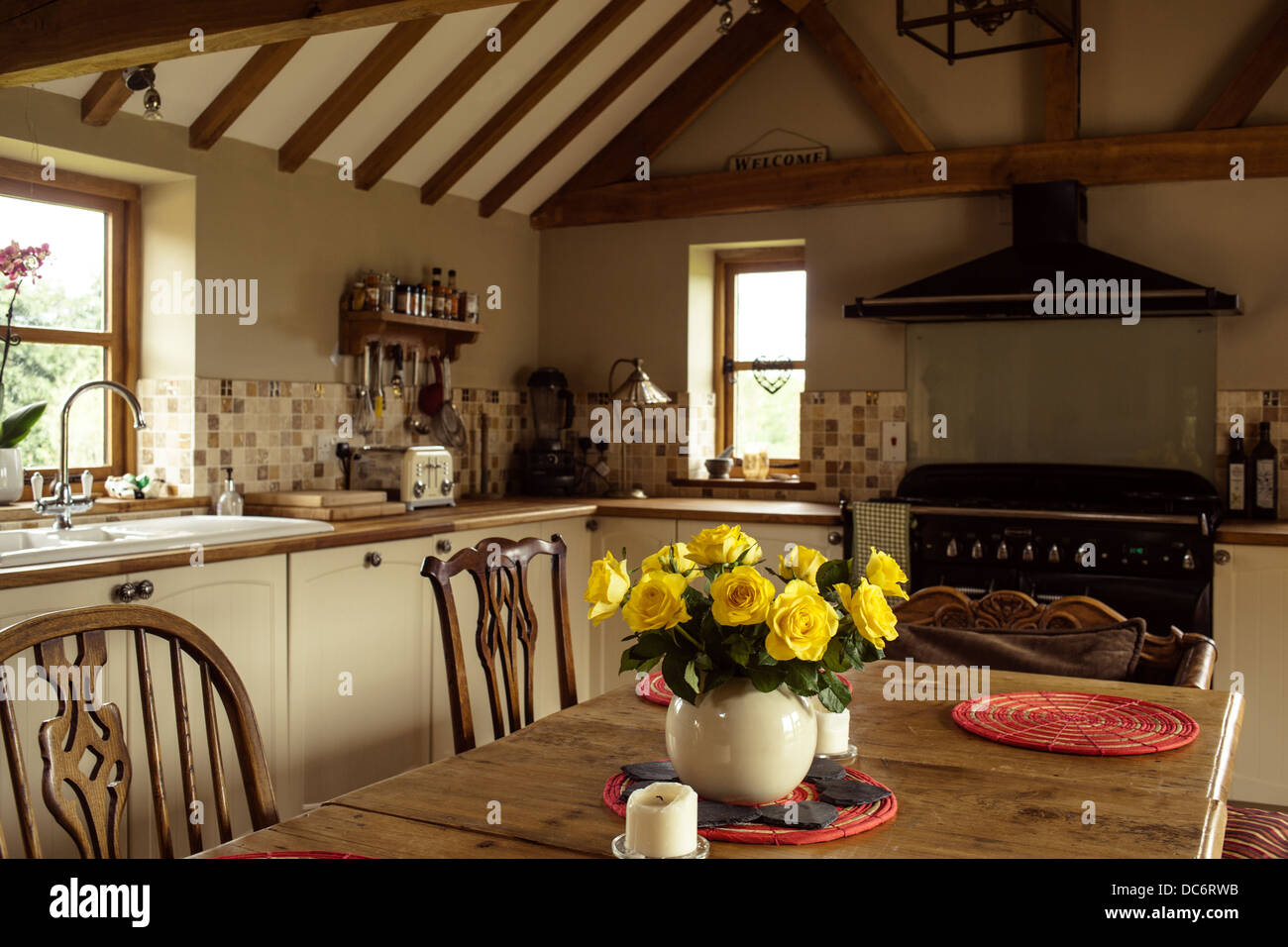 In stile Country Kitchen Foto Stock