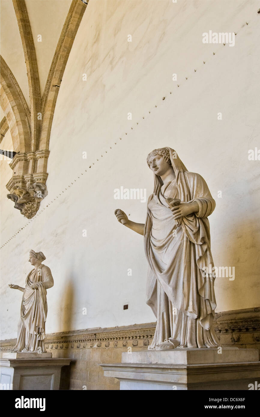 L'Italia, Toscana, Firenze, Loggia de' Lanzi Foto Stock