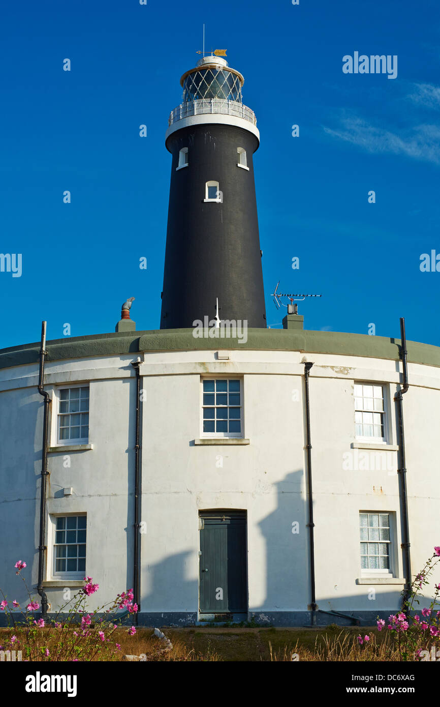 Luce ad alta torre costruita nel 1901 il quarto Dungeness Lighthouse Dungeness Kent REGNO UNITO Foto Stock