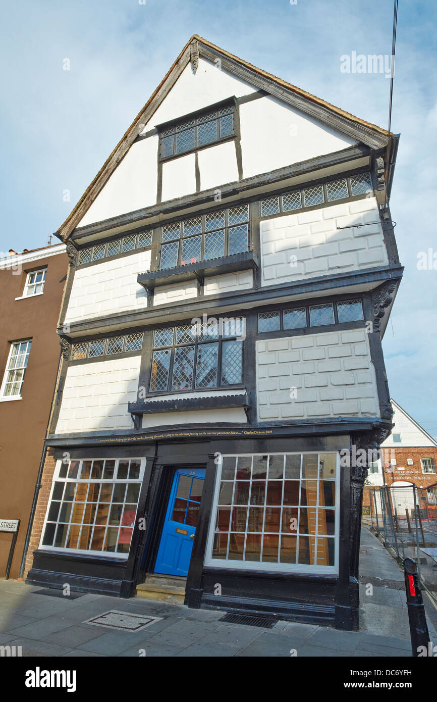 Sir John Boys House A Crooked House Palace Street Canterbury Kent REGNO UNITO Foto Stock