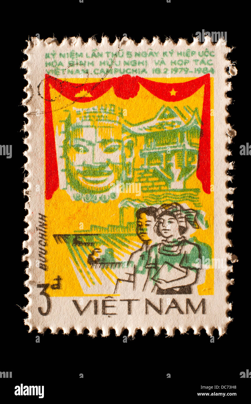 Vecchio Vietnam francobollo Foto Stock