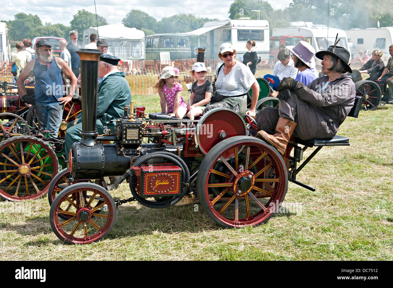 Burrell in miniatura con trazione a vapore il motore a una fiera a vapore Foto Stock