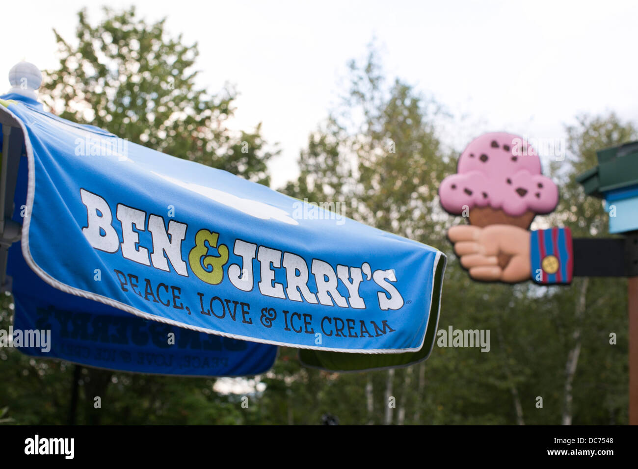 Il gelato Ben & Jerry del centro visitatori. Foto Stock