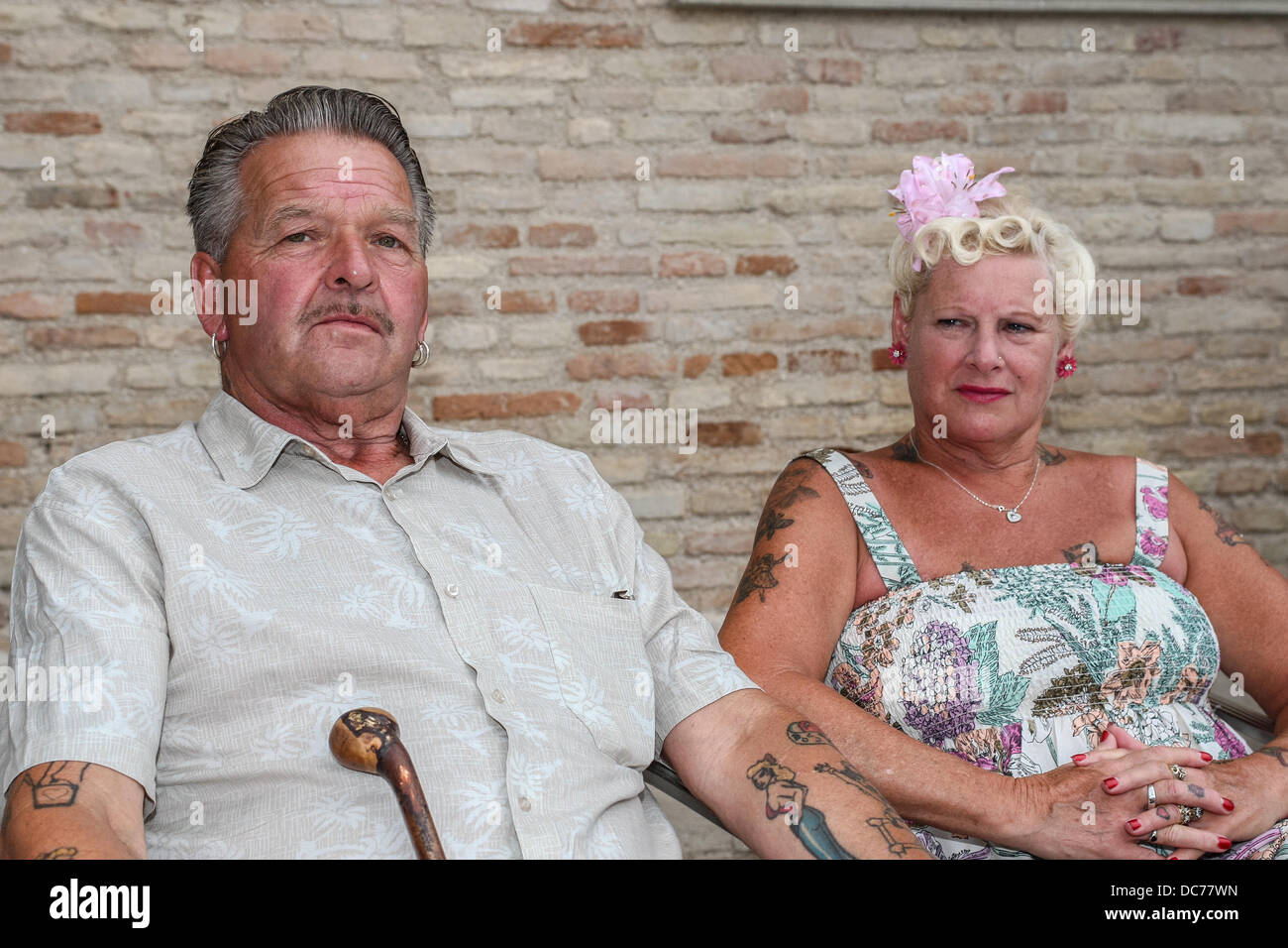 Senigallia, Italia. 9 agosto 2013. Summer Jamboree 6° giorno [Ritratto Rock & Roll del Festival Internazionale 60] Ritratto di Rockabillies, Senigallia, Italia il 09 agosto 2013. Crediti: Valerio Agolino/Alamy Live News Foto Stock