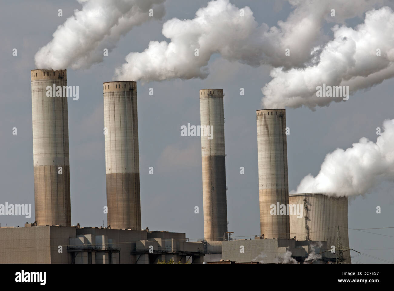 Ignite (carbone marrone) sparò power station Foto Stock