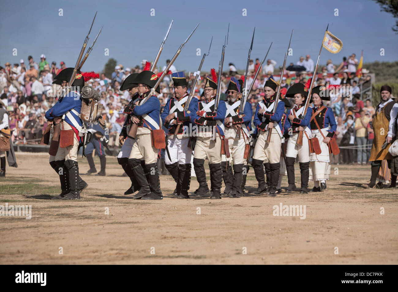 Rappresentazione della battaglia di Bailen, Bailén provincia di Jaén, Andalusia, Spagna Foto Stock
