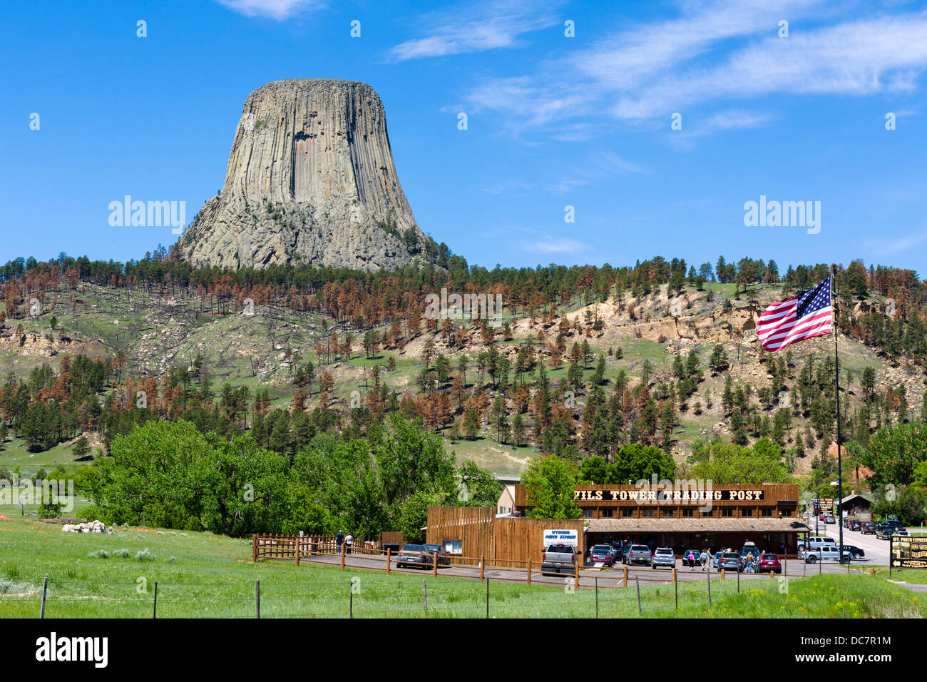 Devils Tower National Monument, Crook County, Black Hills, Wyoming USA Foto Stock
