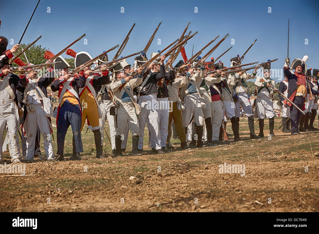 Rappresentazione della battaglia di Bailen, Bailén provincia di Jaén, Andalusia, Spagna Foto Stock