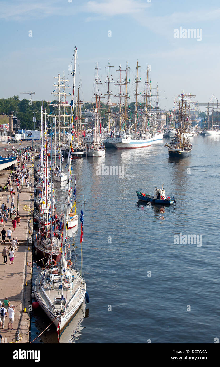 SZCZECIN, Polonia - 6 agosto: Tall Ships gare 2013 finale. Agosto 6, 2013 in Szczecin, Polonia Foto Stock