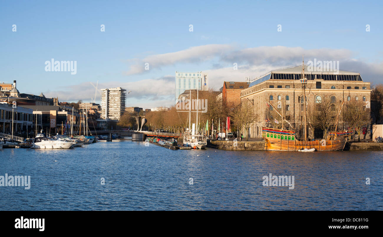 Vista sul dock di Bristol Foto Stock