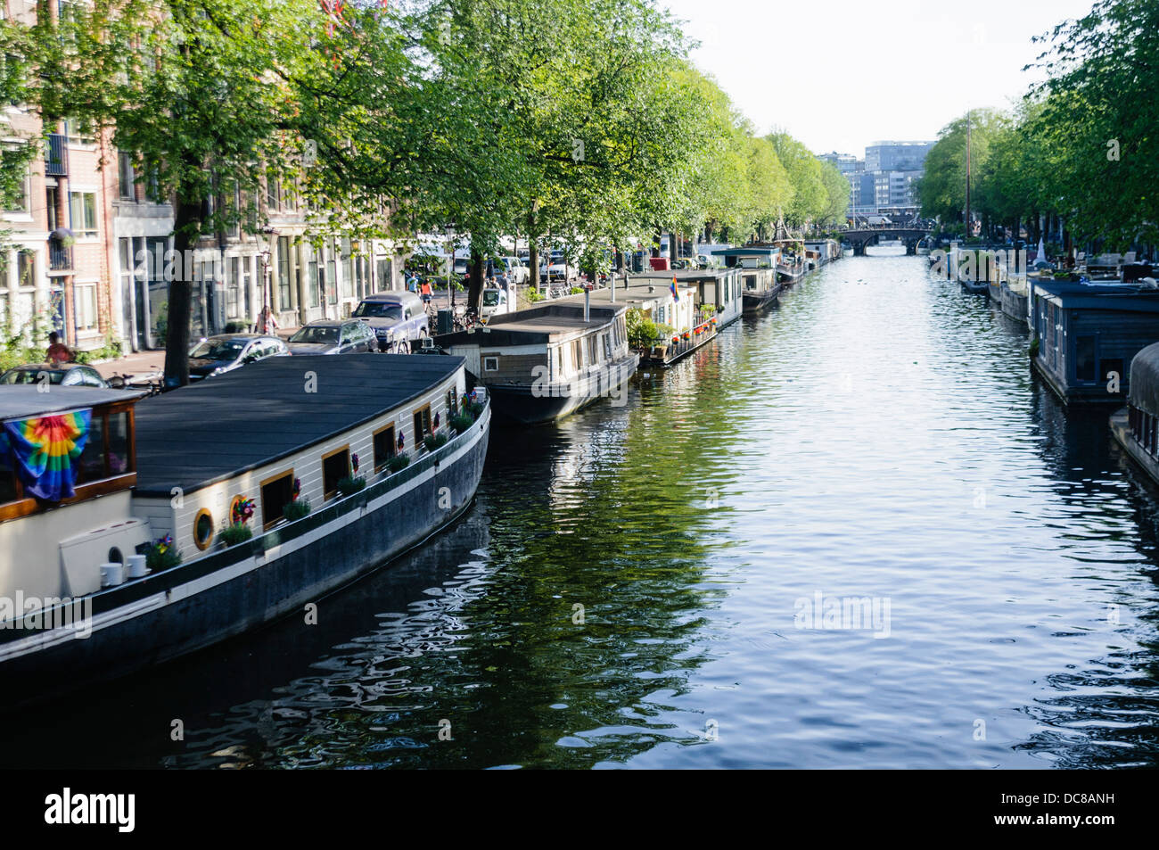 Battelli in Amsterdam Foto Stock