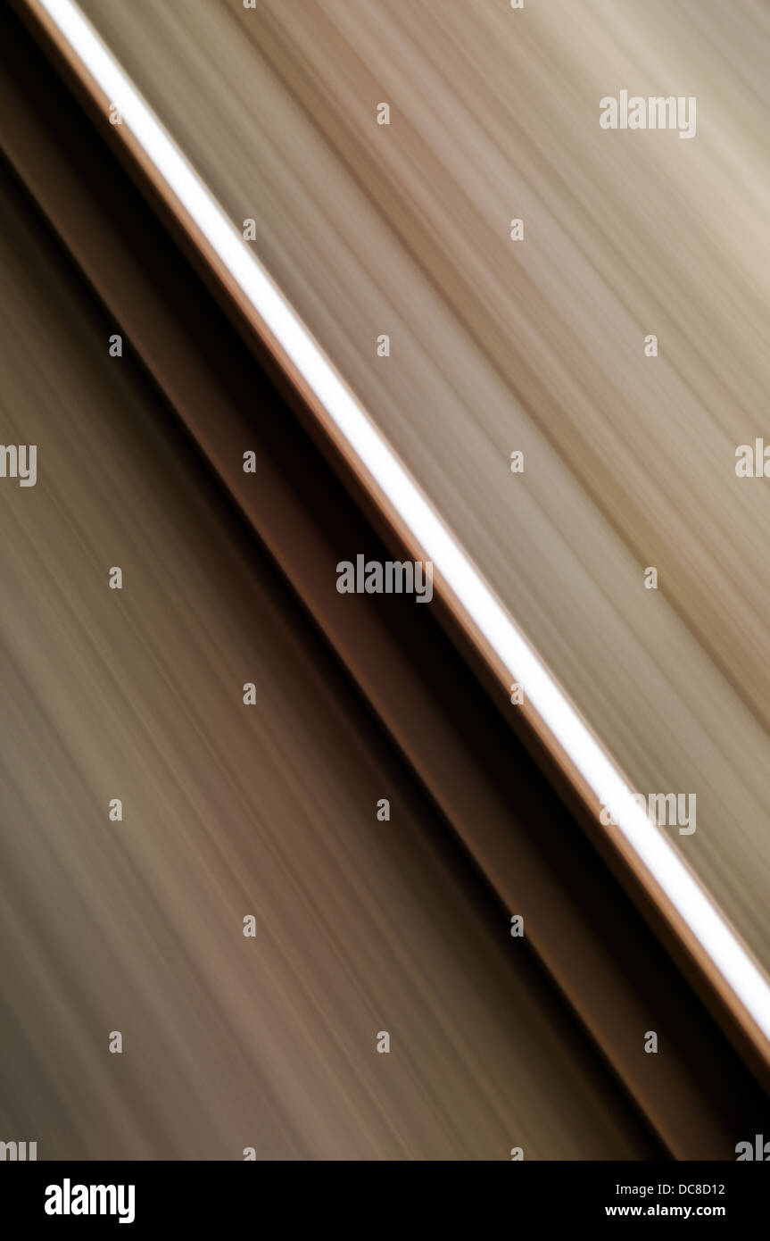 Abstract rotaia singola in motion blur ferroviari veloci Foto Stock