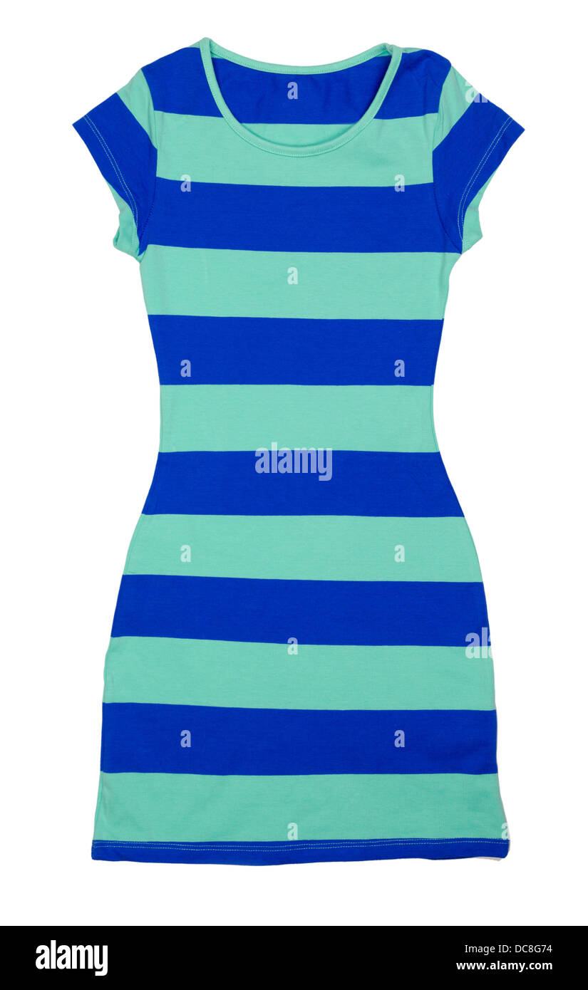 Donna abiti estivi. isolato su sfondo bianco Foto Stock