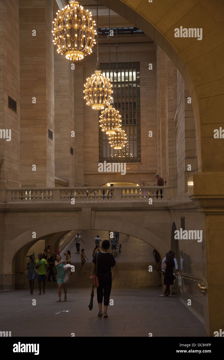 Lato hall, Grand Central Terminal, Manhattan New York City Foto Stock
