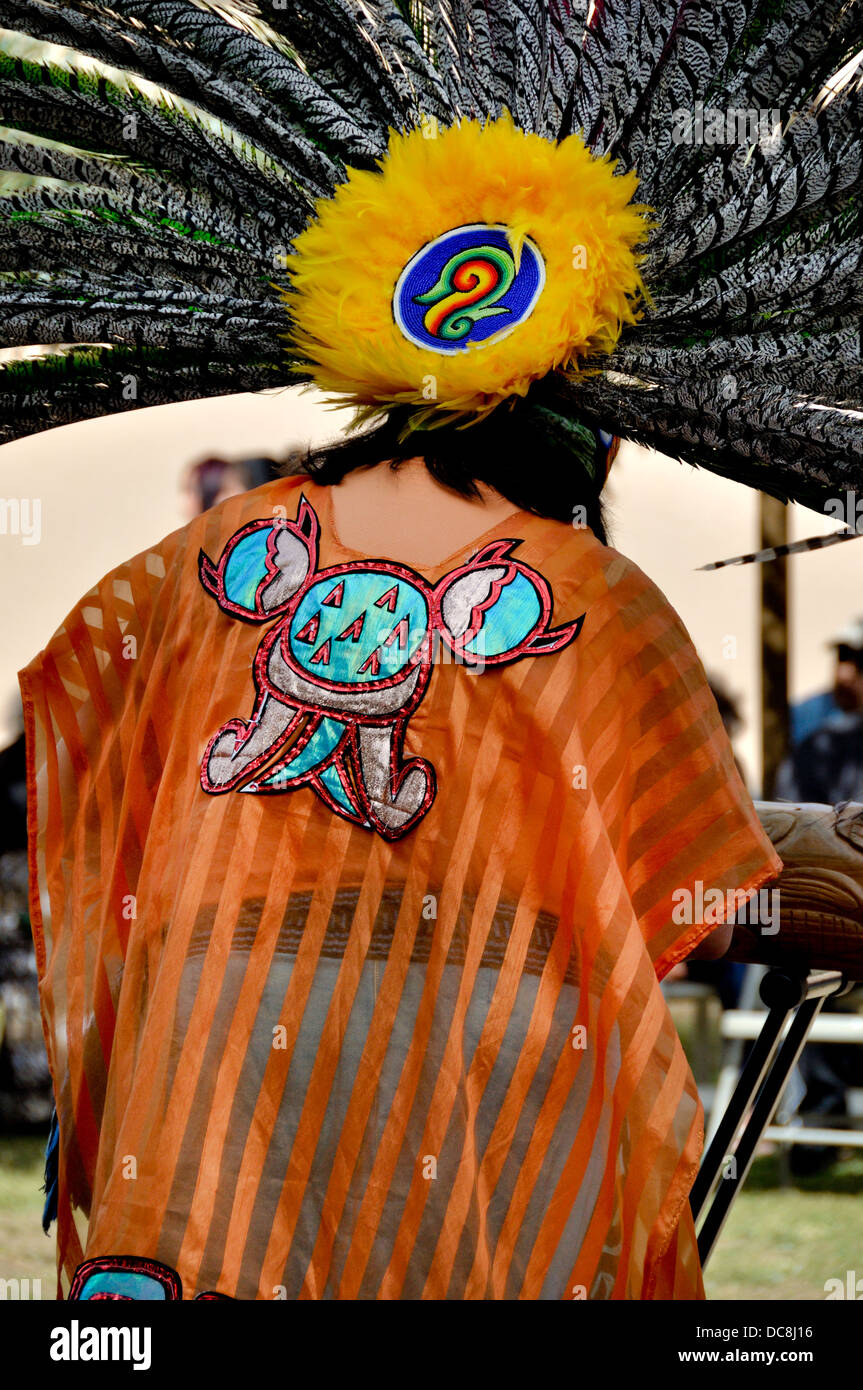 Cupa Day Festival, Pala Indian Reservation, Aztec dance troup Foto Stock