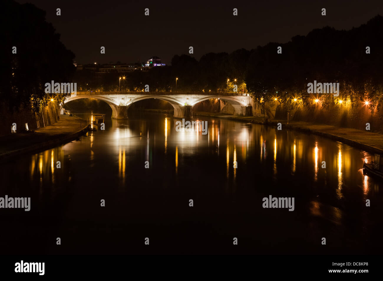 Vittorio Umberto I ponte di Roma, Italia Foto Stock