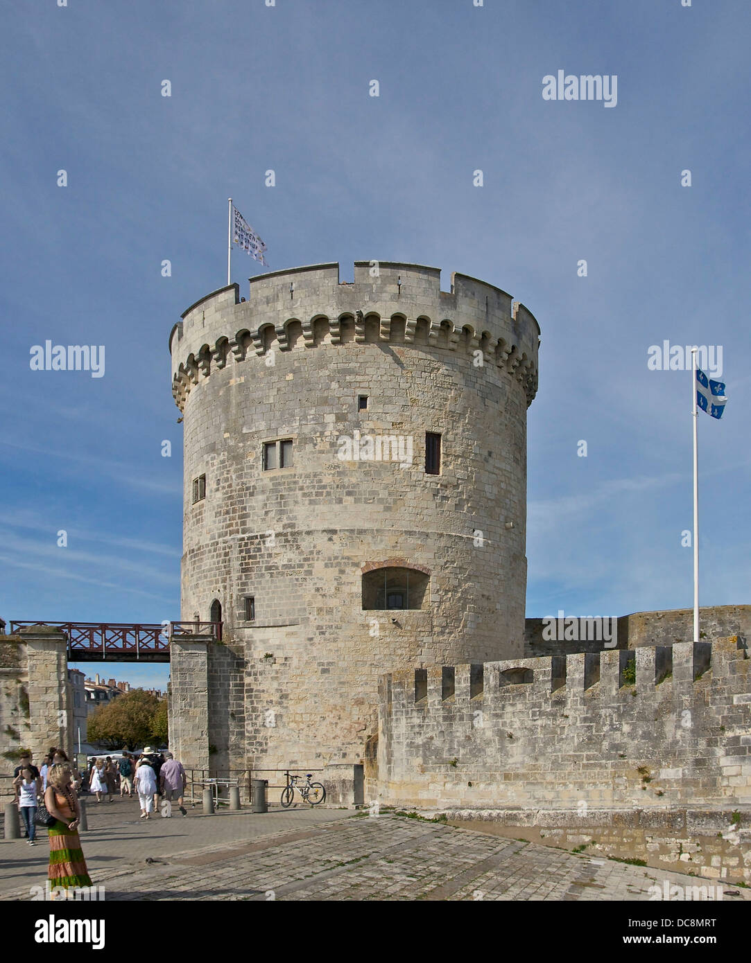 Il " Tour de la Chaîne" (Torre della catena), il porto di La Rochelle Charente Maritime, Francia. Foto Stock