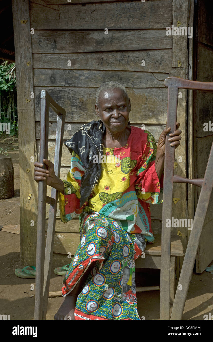 Repubblica del Congo, Marzo 2011: Douakani village. Foto Stock