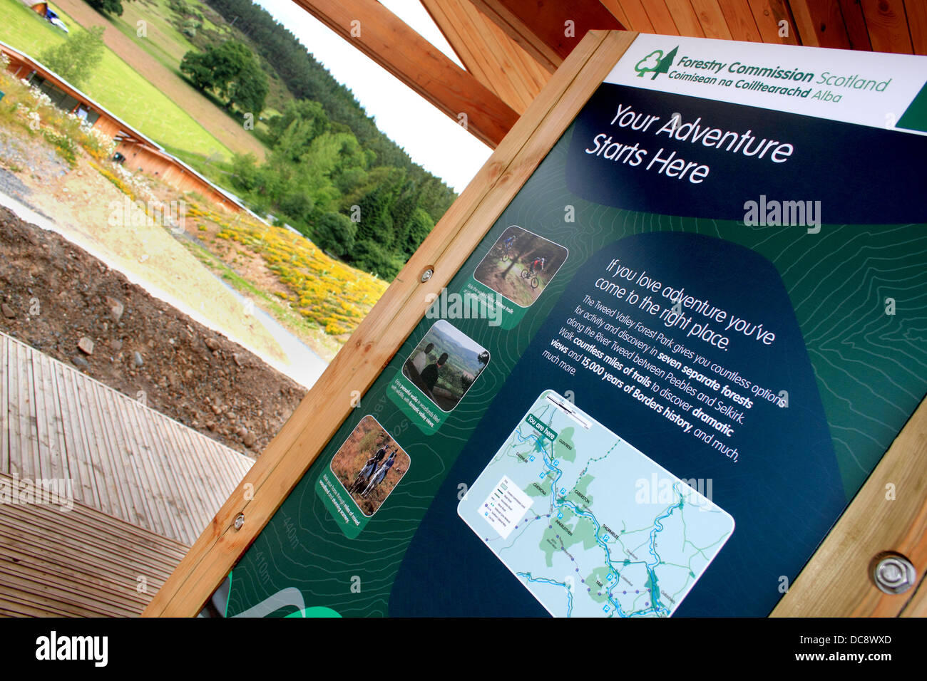 Glentress Peel Facility, Scottish Borders Foto Stock