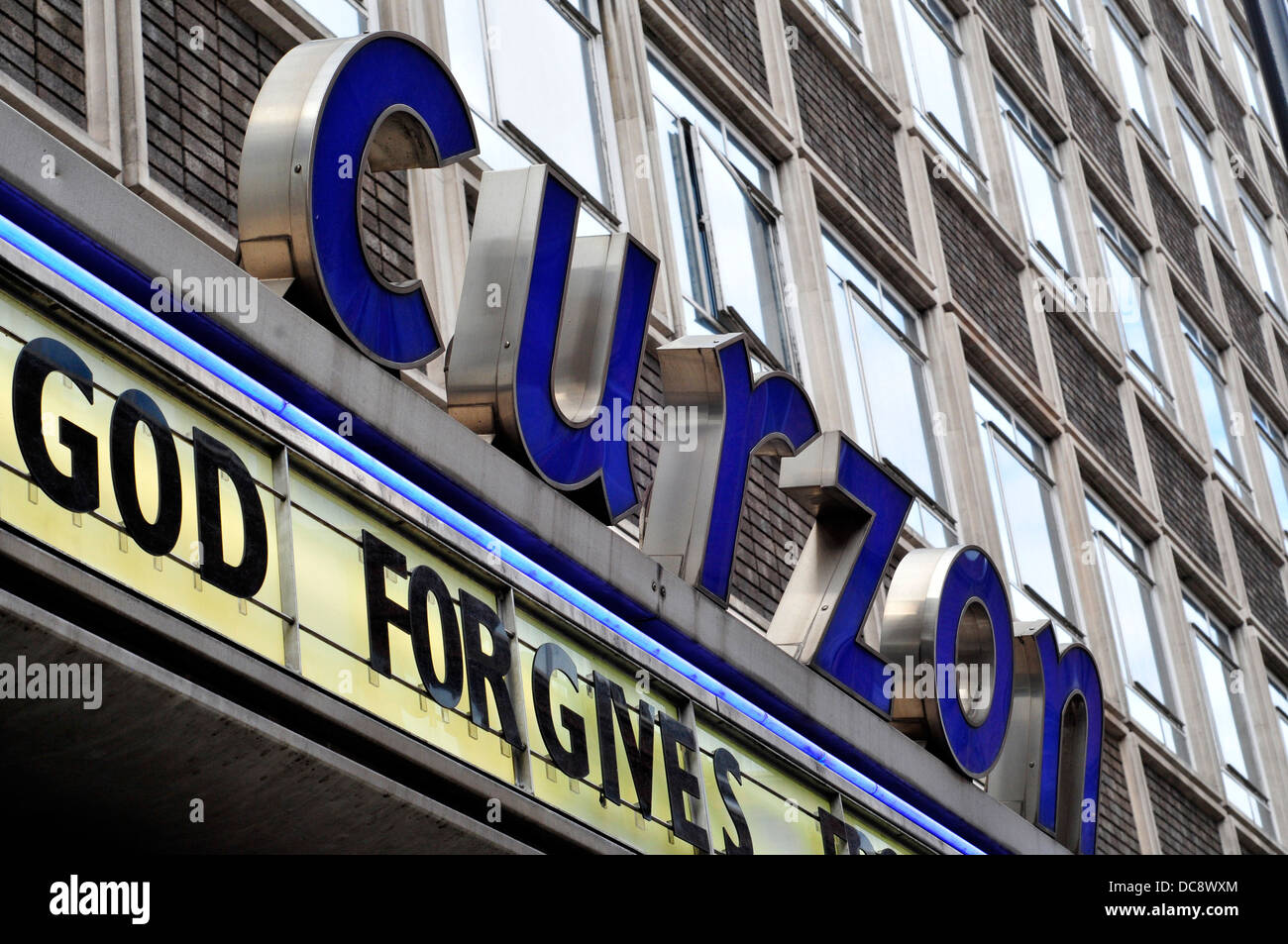 Una vista ravvicinata di Curzon cinema di Soho, London, Regno Unito Foto Stock