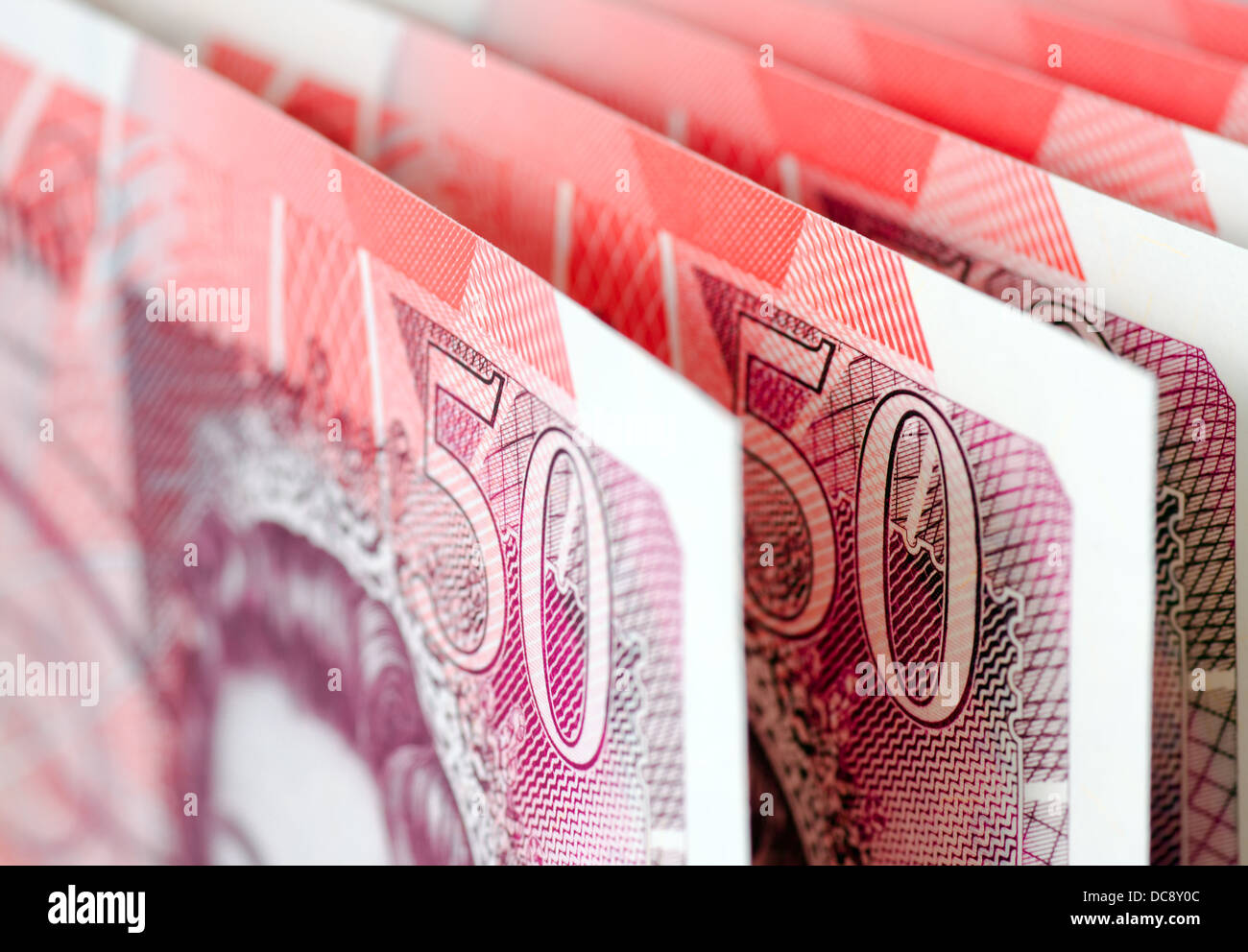 Cinquanta Pound note Foto Stock