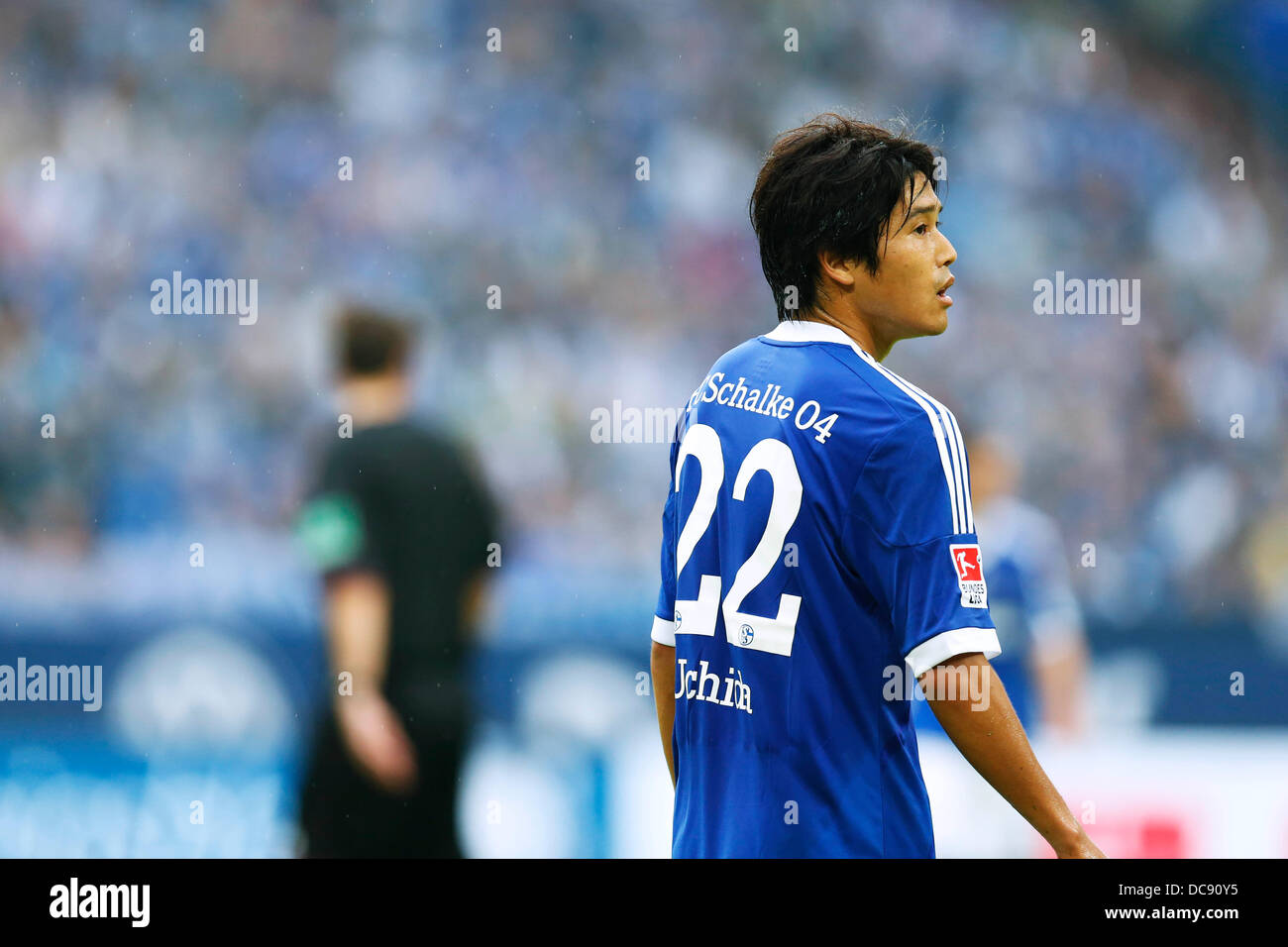 Atsuto Uchida (Schalke), 11 agosto 2013 - Calcio : Bundesliga match tra FC Schalke 04 3-3 Hamburger SV A Veltins-Arena a Gelsenkirchen, Germania. (Foto di D.Nakashima/AFLO) Foto Stock