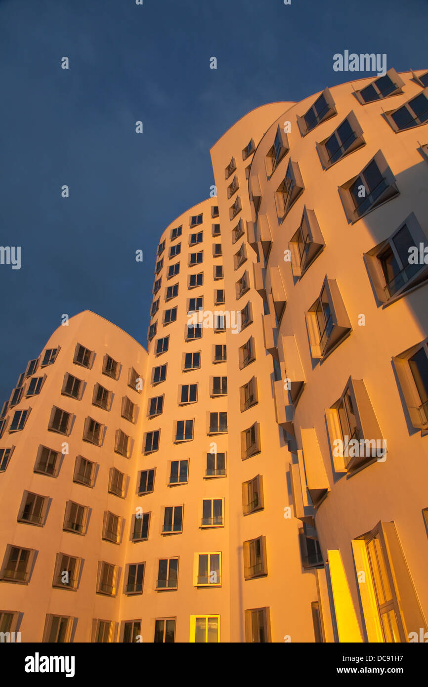 L'Europa, in Germania, in Renania settentrionale-Vestfalia, Dusseldorf, Media Harbour, Neuer Zollhof,Gehry edifici Foto Stock