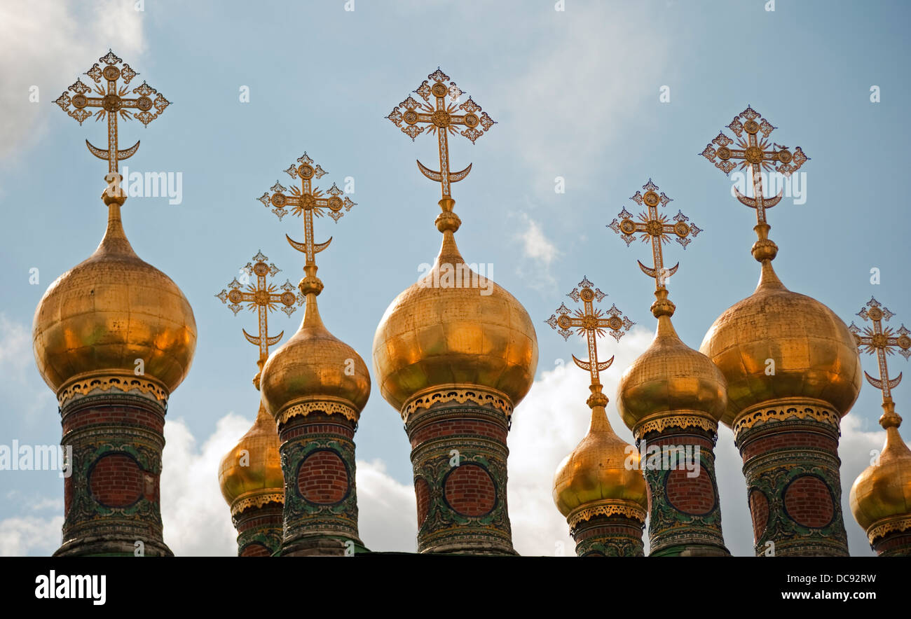 La Cattedrale di Verkhospassky Kremlin Moscow Russia Foto Stock