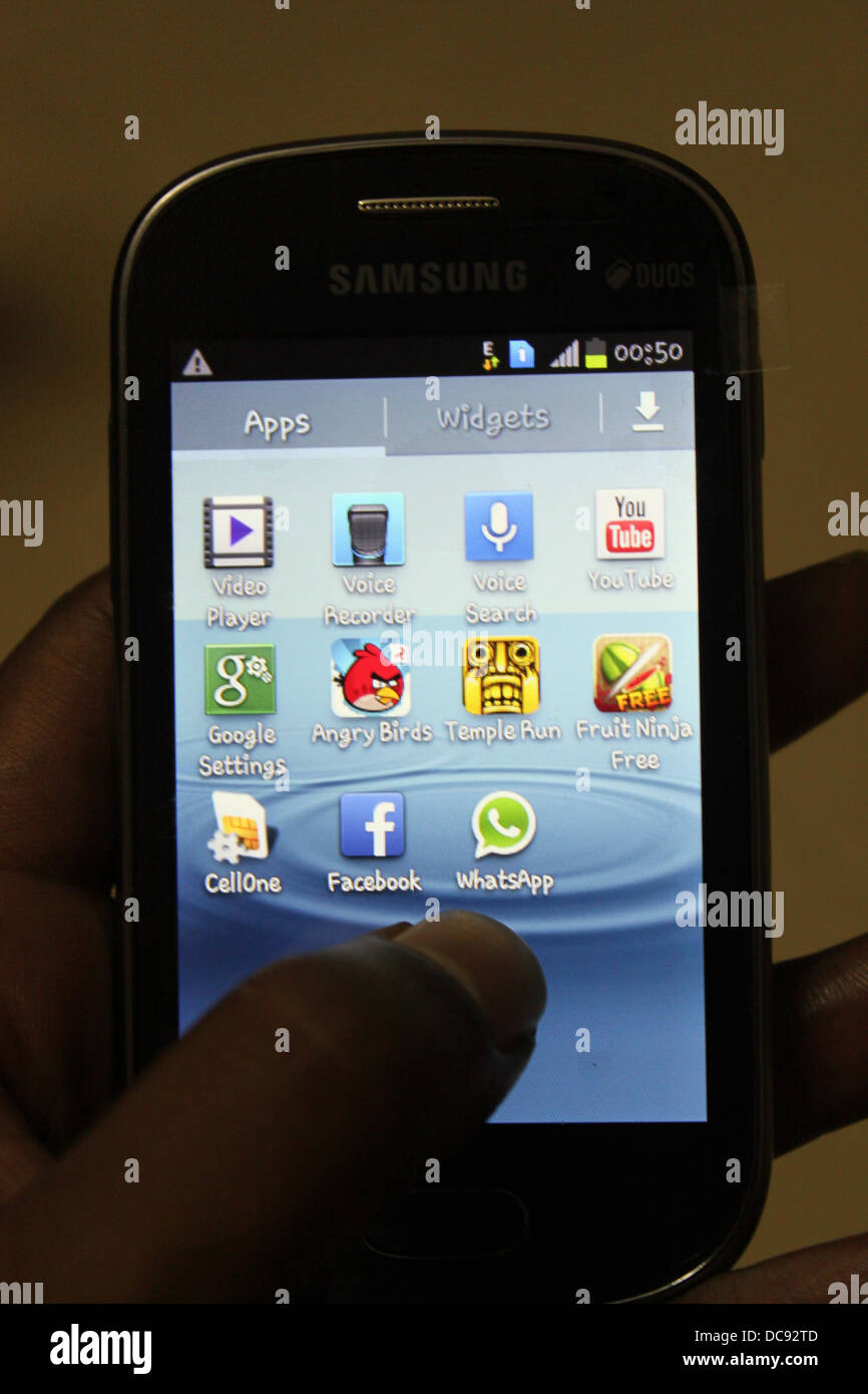 Smart phone dislay Foto Stock