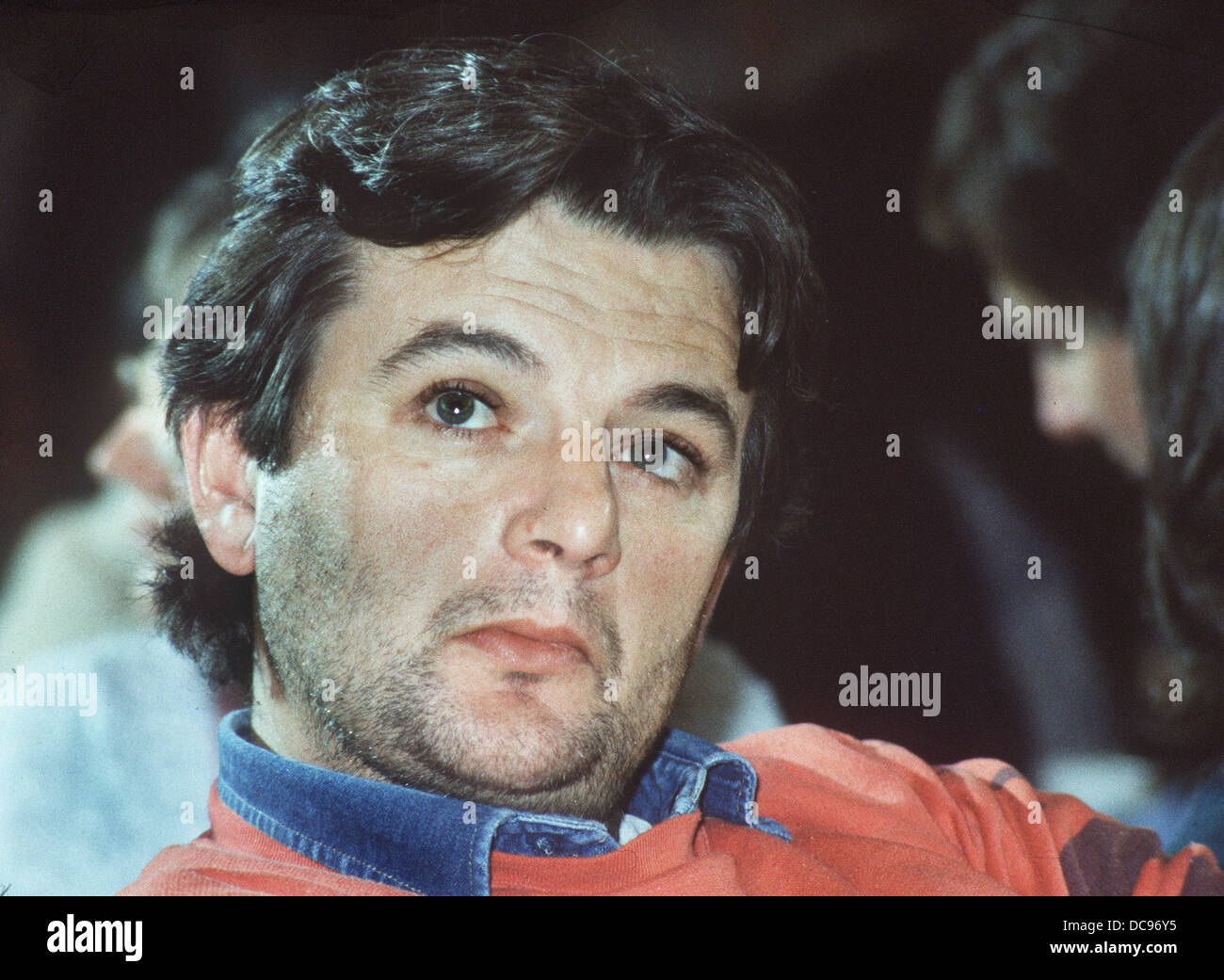 Foto del candidato verde Joschka Fischer, fotografato il xv di marzo del 1985. Foto Stock