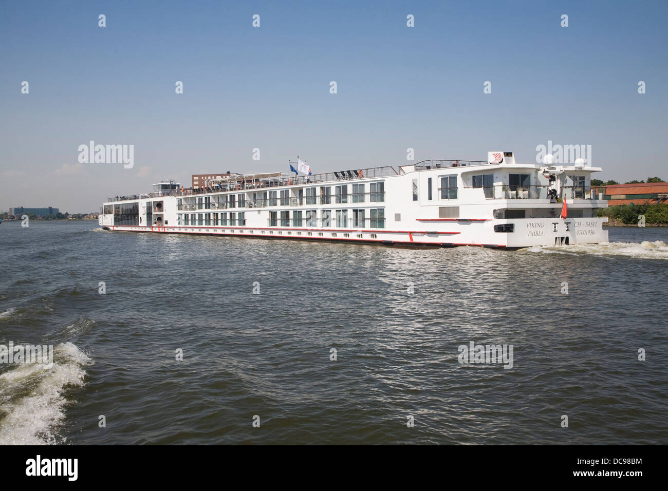 Grande Fiume svizzero nave da crociera Fiume Maas Rotterdam Paesi Bassi Foto Stock
