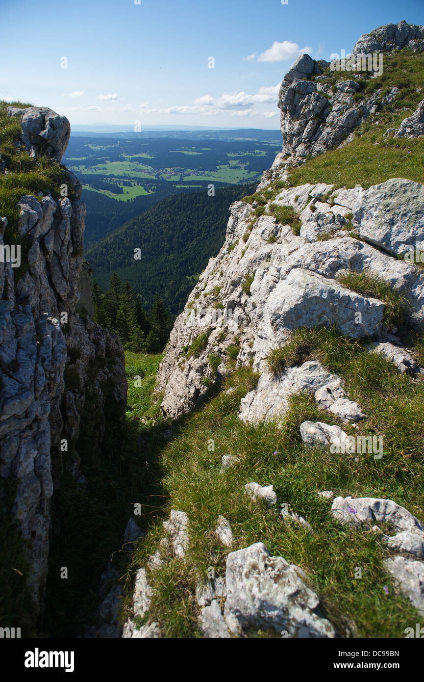 Le Chasseron in Svizzera al di sopra di Yverdon-les-Bains Foto Stock