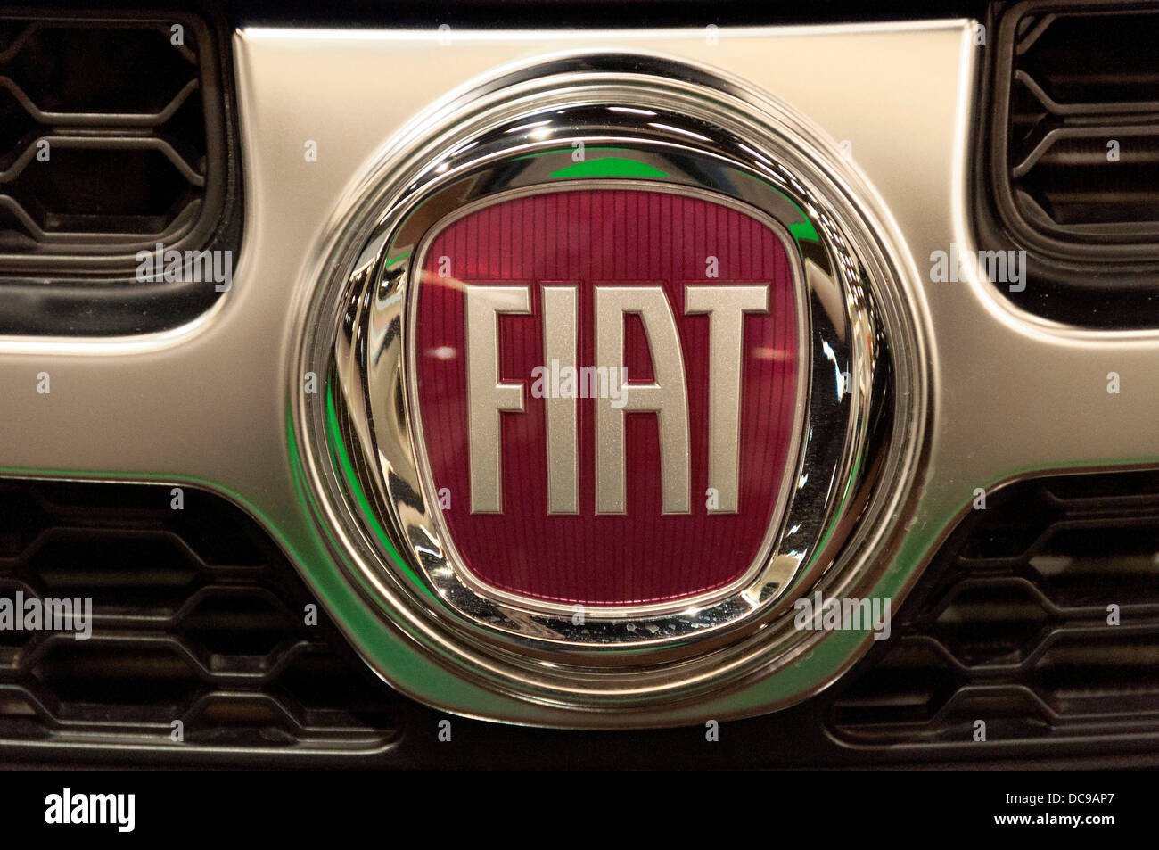 Il logo FIAT su una vettura Foto Stock