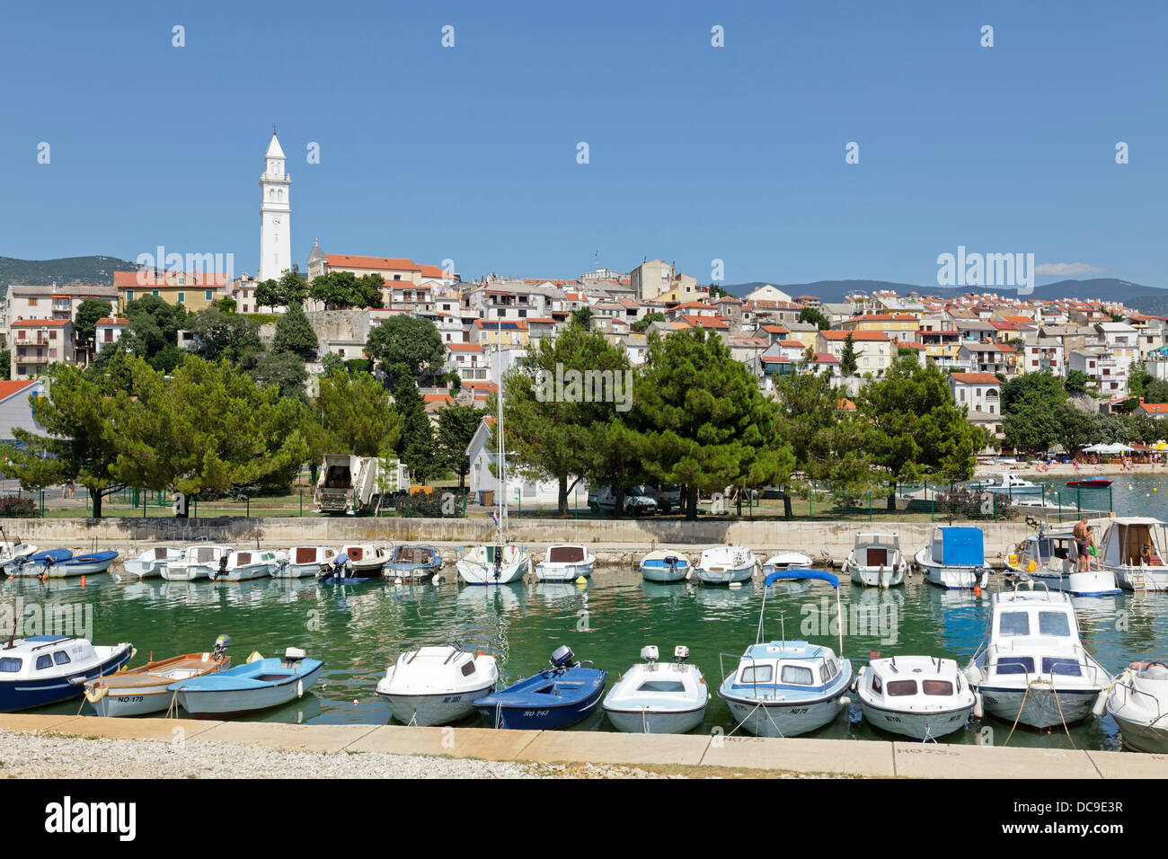 Marina, Novi Vinodolski, golfo di Kvarner, Croazia Foto Stock