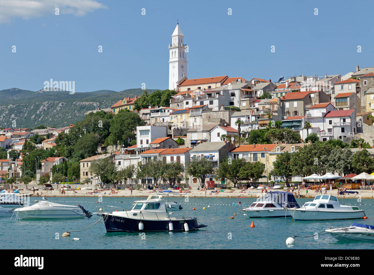 Marina, Novi Vinodolski, golfo di Kvarner, Croazia Foto Stock