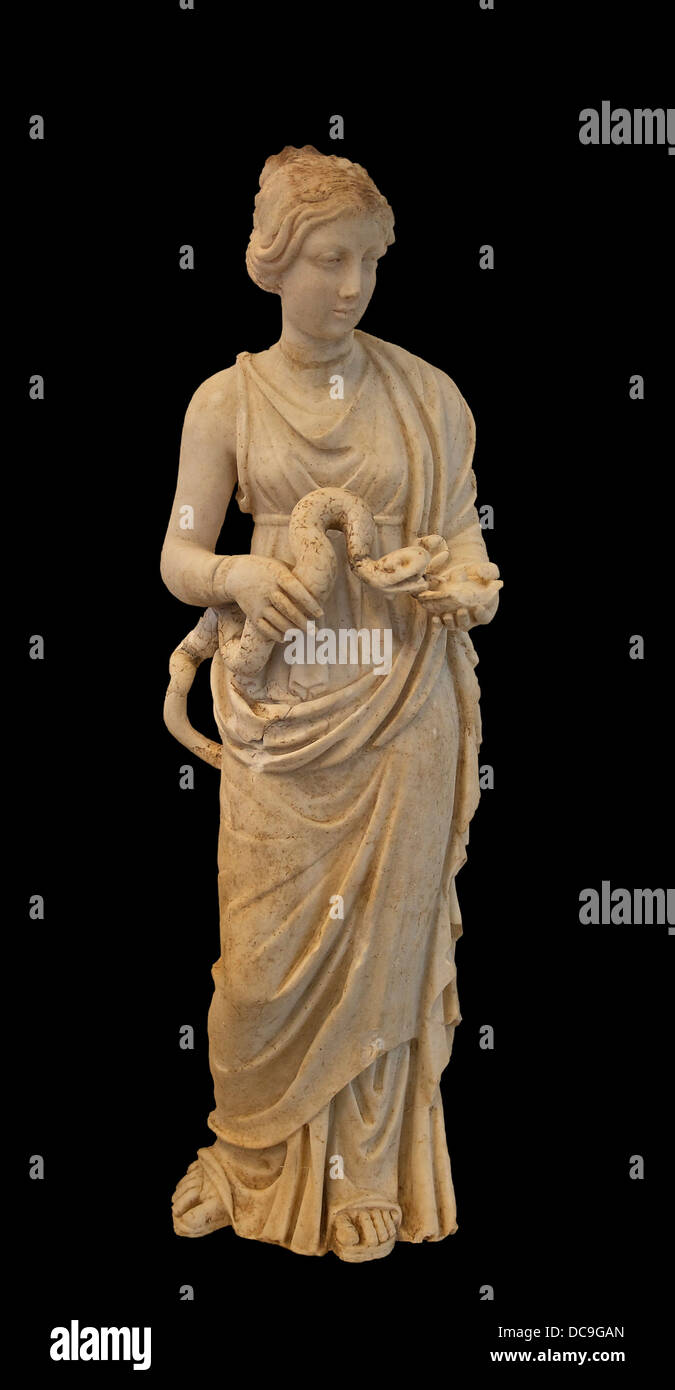 Piccola statua di Hygieia. Metà-2nd secolo D.C. Foto Stock