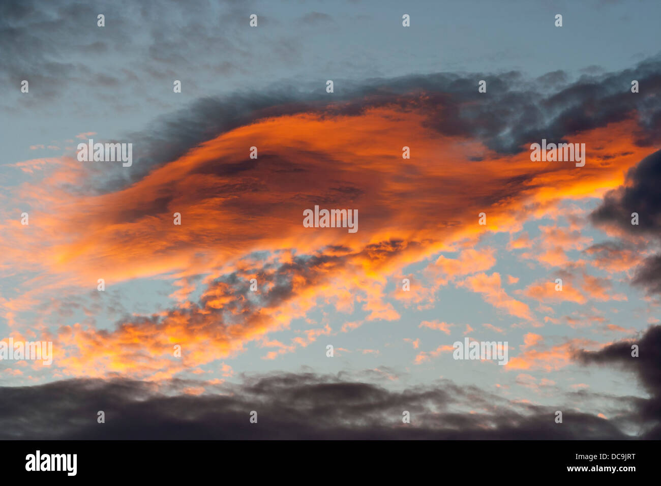 Rosy sky - gloaming Foto Stock