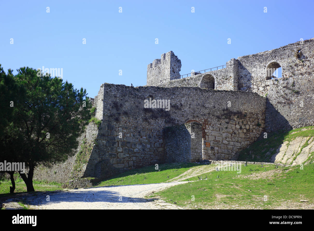 Berat, Berati, Albania, ingresso alla cittadella Kalaja Foto Stock