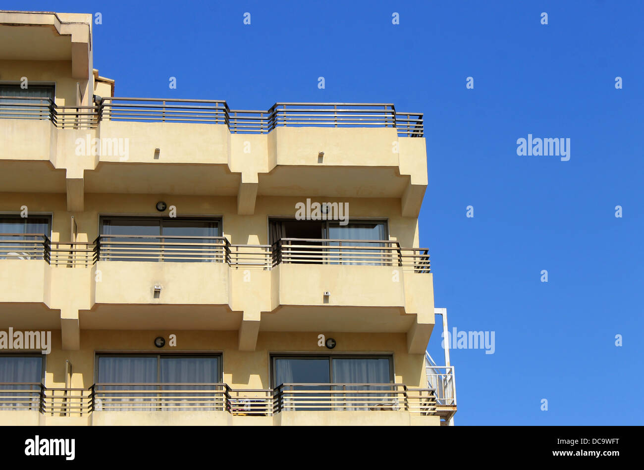 Esterno del hotel moderno edificio, Maiorca, Spagna. Foto Stock