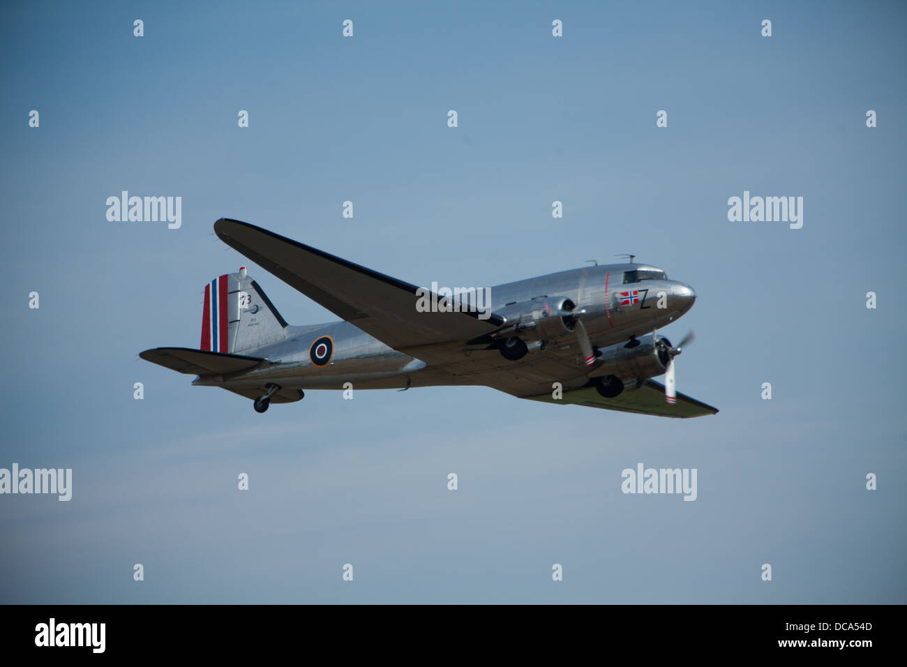 DC-3 velivolo da trasporto al Classic Ali Display , Duxford, REGNO UNITO Foto Stock