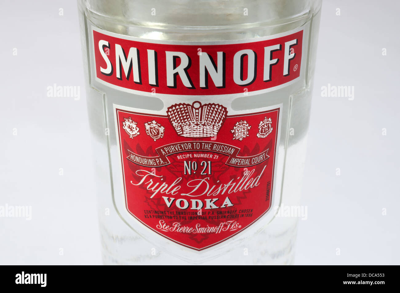 Smirnoff No.21 triple vodka distillata Foto Stock
