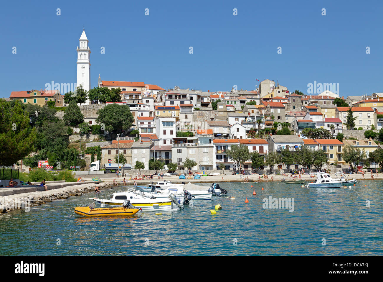Marina, Novi Vinodolski, golfo di Kvarner, Croazia Foto Stock