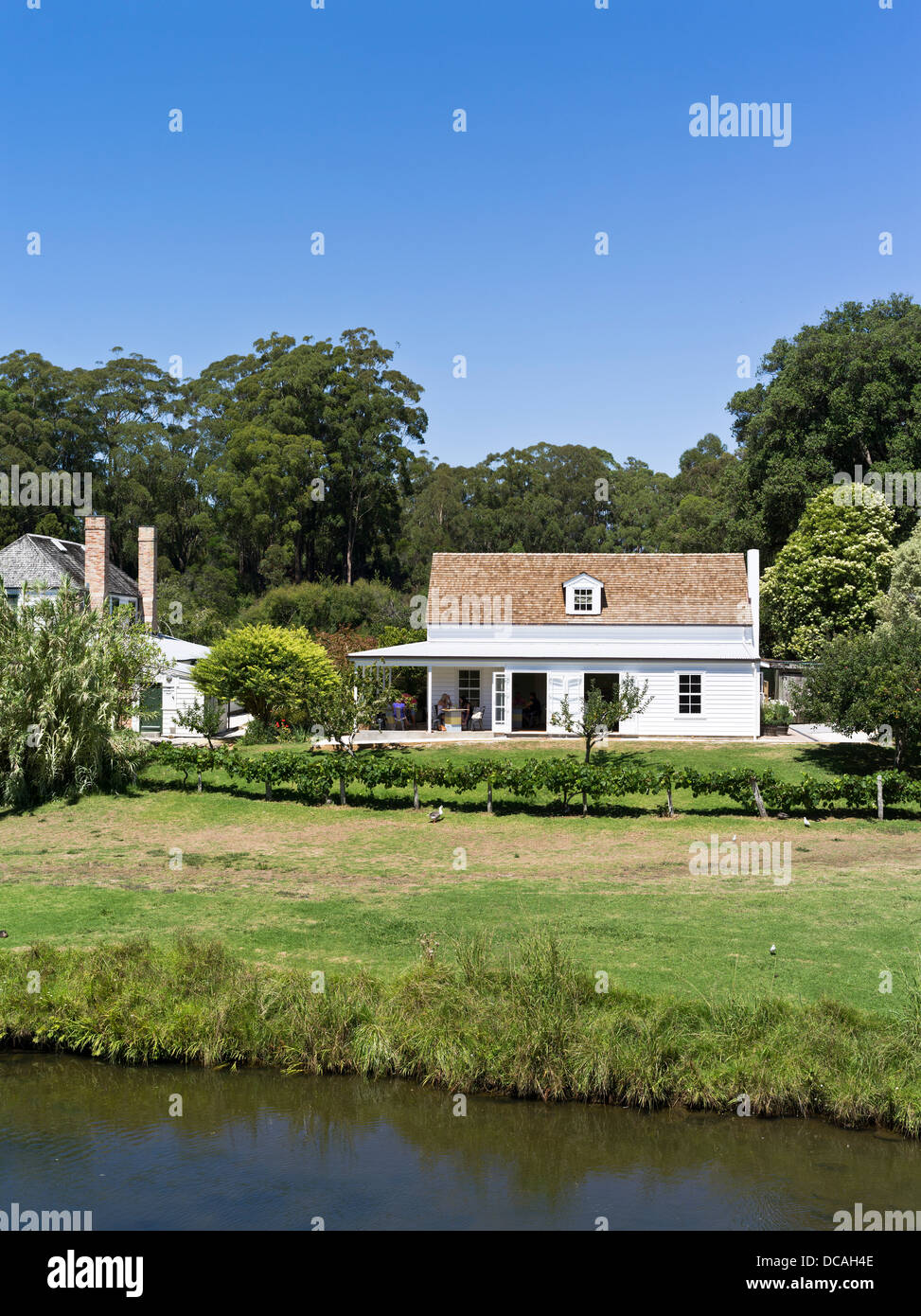 Dh Kerikeri fiume KERIKERI NUOVA ZELANDA Miele Casa Cafe edificio coloniale. Foto Stock