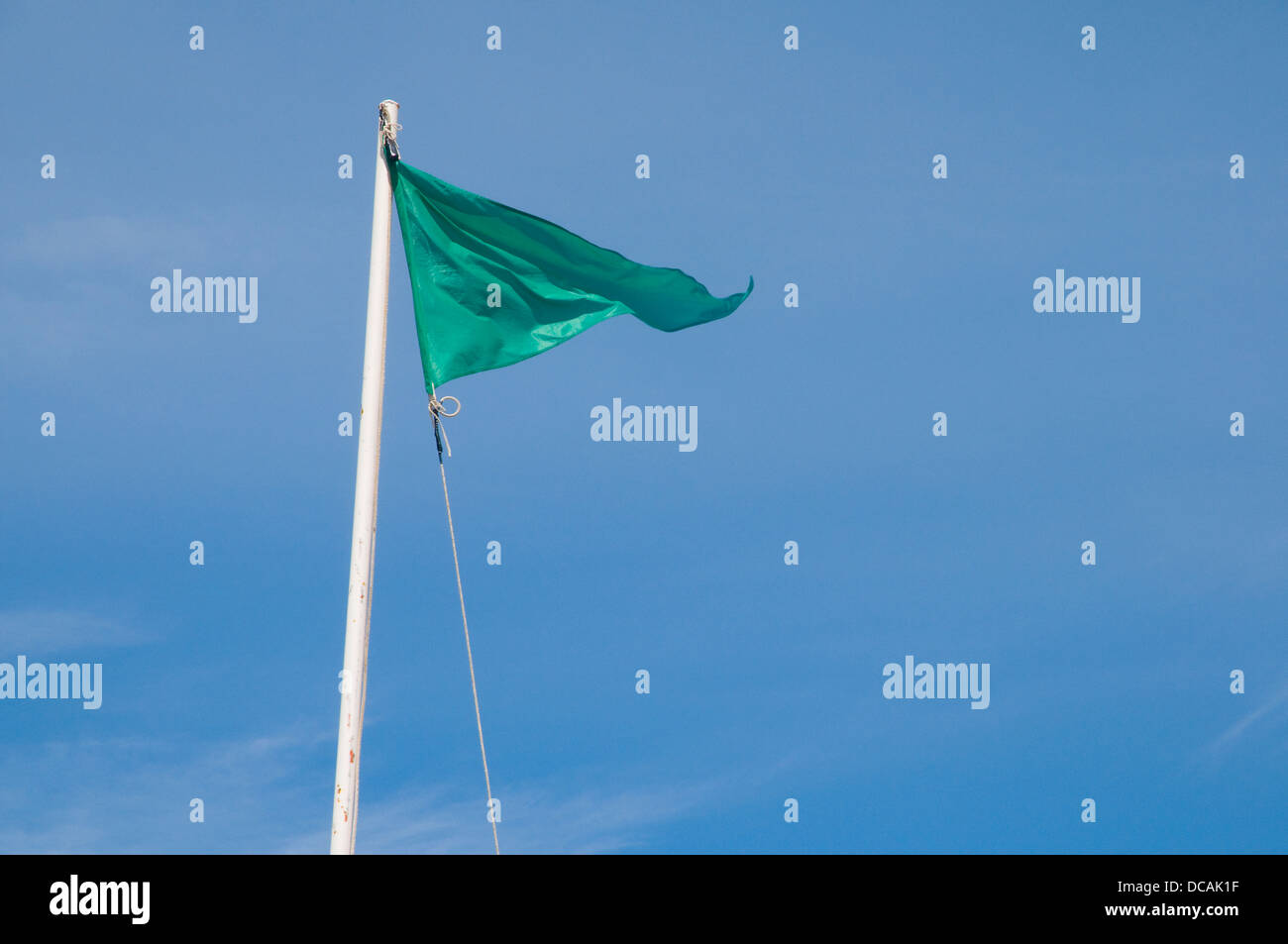 Bandiera verde Foto Stock