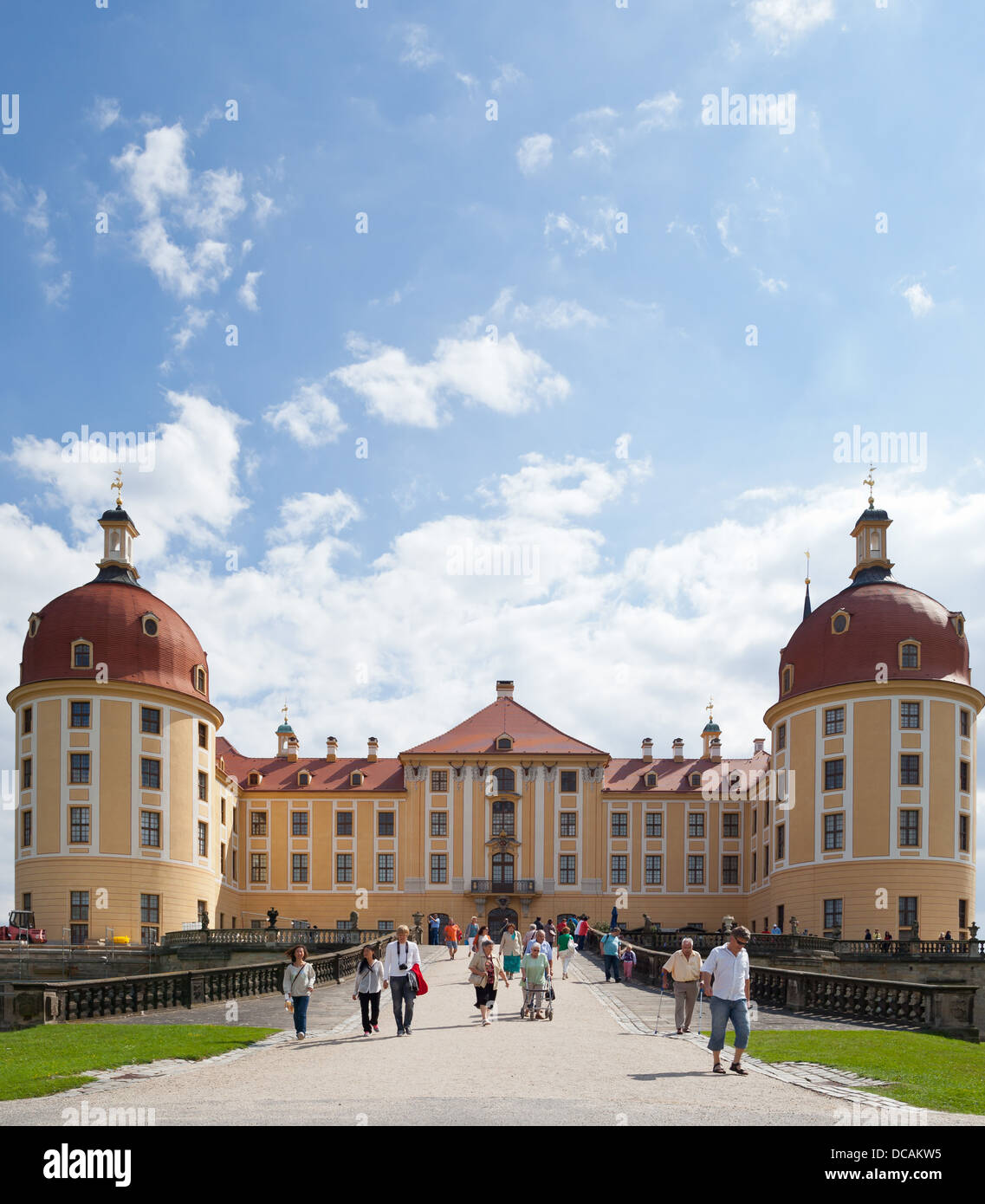 Castello di Moritzburg lato nord - Sassonia, Germania, Europa Foto Stock