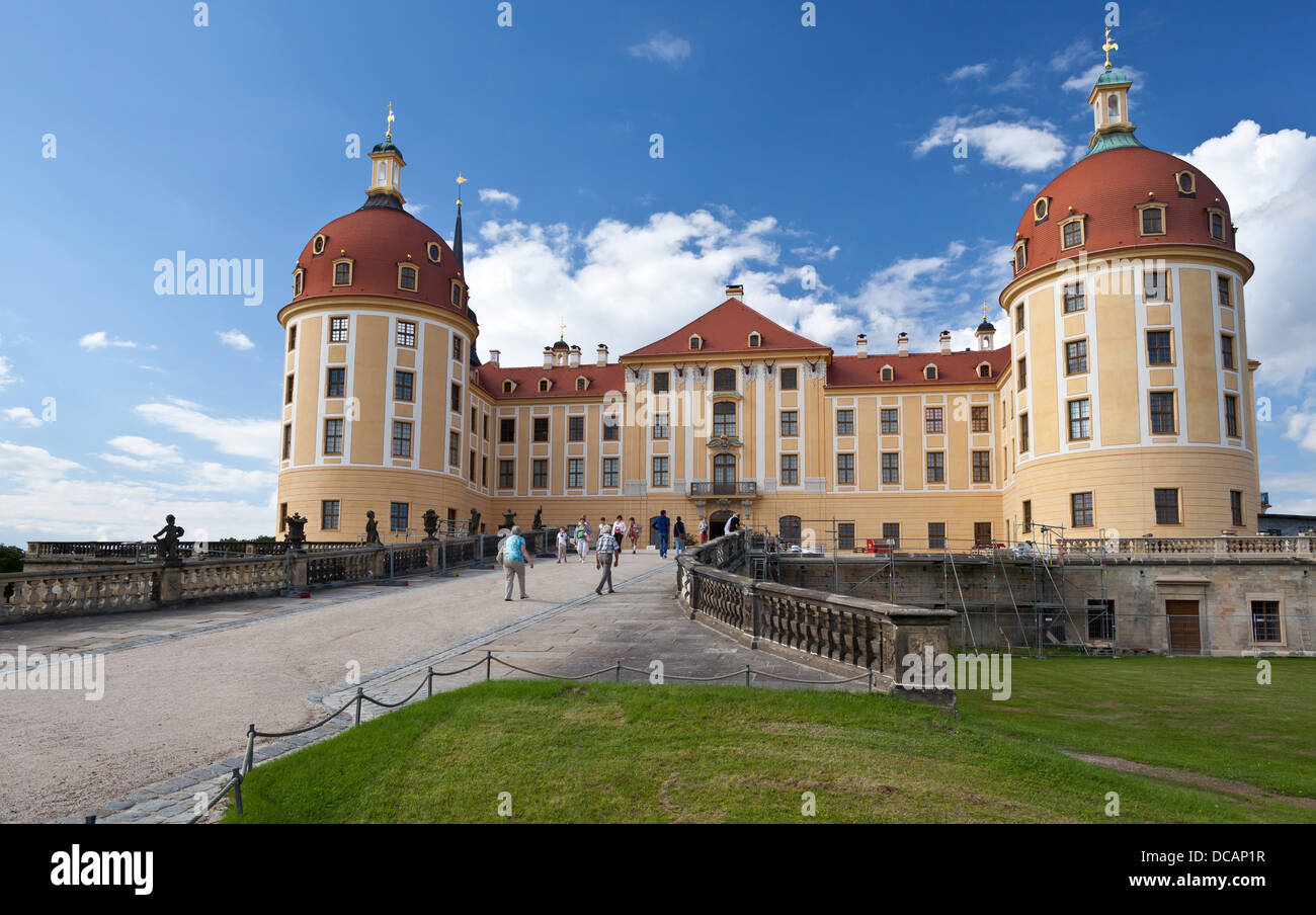 Castello di Moritzburg lato sud - Sassonia, Germania, Europa Foto Stock