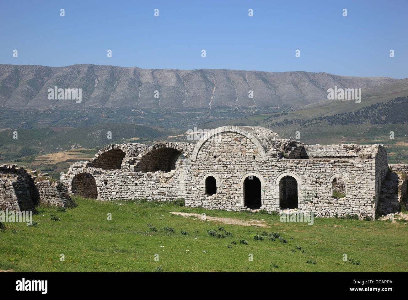 Berat, Berati, Albania, parte della cittadella Kalaja Foto Stock